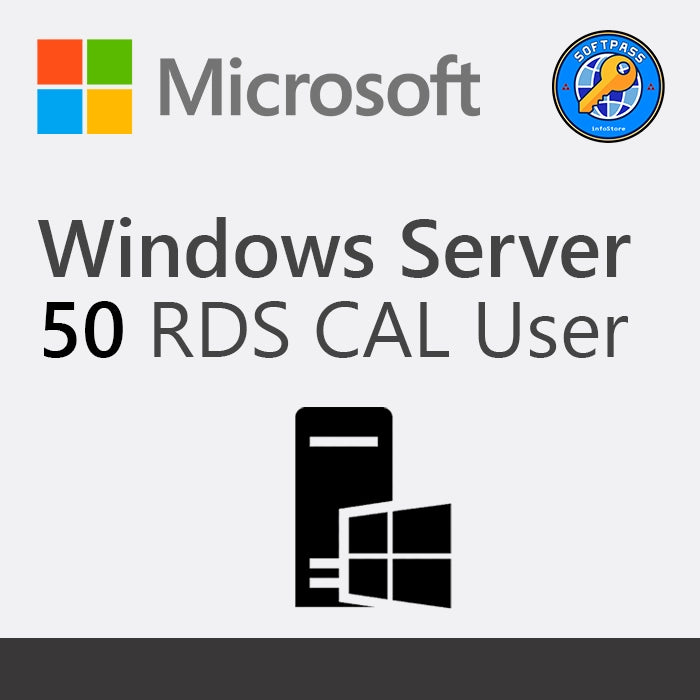 Microsoft Windows Server - 50 RDS CAL User - Licença Original