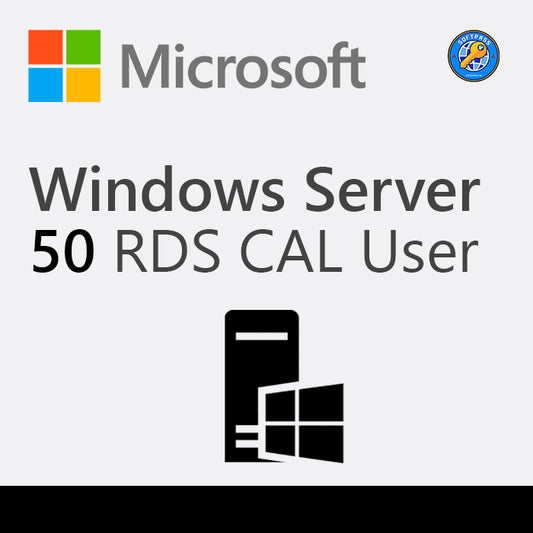 Microsoft Windows Server - 50 RDS CAL User - Licença Original
